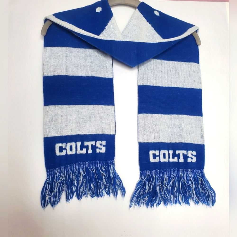 Colts Indianapolis Football Scarf With Blue And White